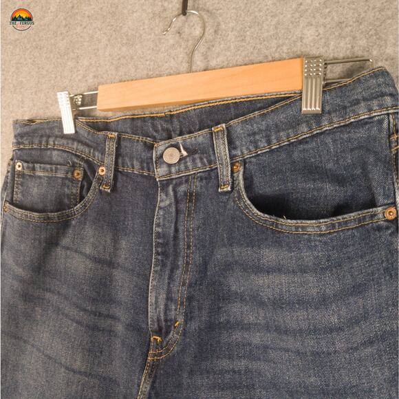 Levi's 505 Jeans Blue Medium Wash Straight Leg Tailored Denim Men's 36X27 - Picture 5 of 11